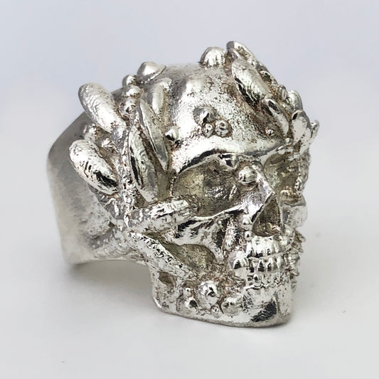 Mermaid Sealife Pirate Full Skull Ring