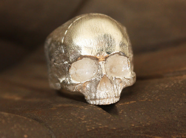 Sterling Silver Yorick Memento Mori Skull Ring