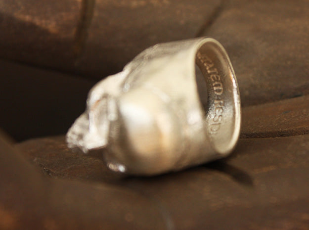 Sterling Silver Yorick Memento Mori Skull Ring