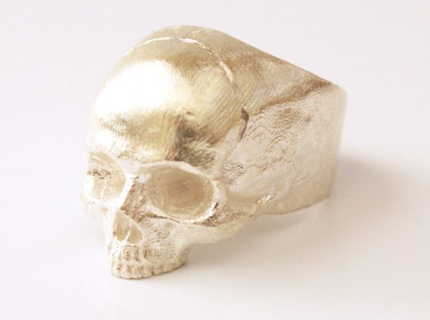 Sterling Silver Yorick Memento Mori Skull Ring