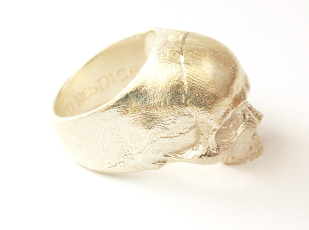 Sterling Silver Yorick Memento Mori Skull Ring
