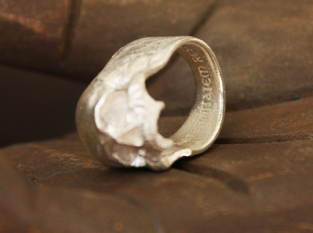 Sterling Silver Yorick Memento Mori Skull Ring