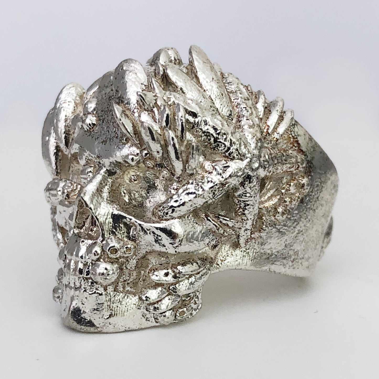 Mermaid Sealife Pirate Full Skull Ring