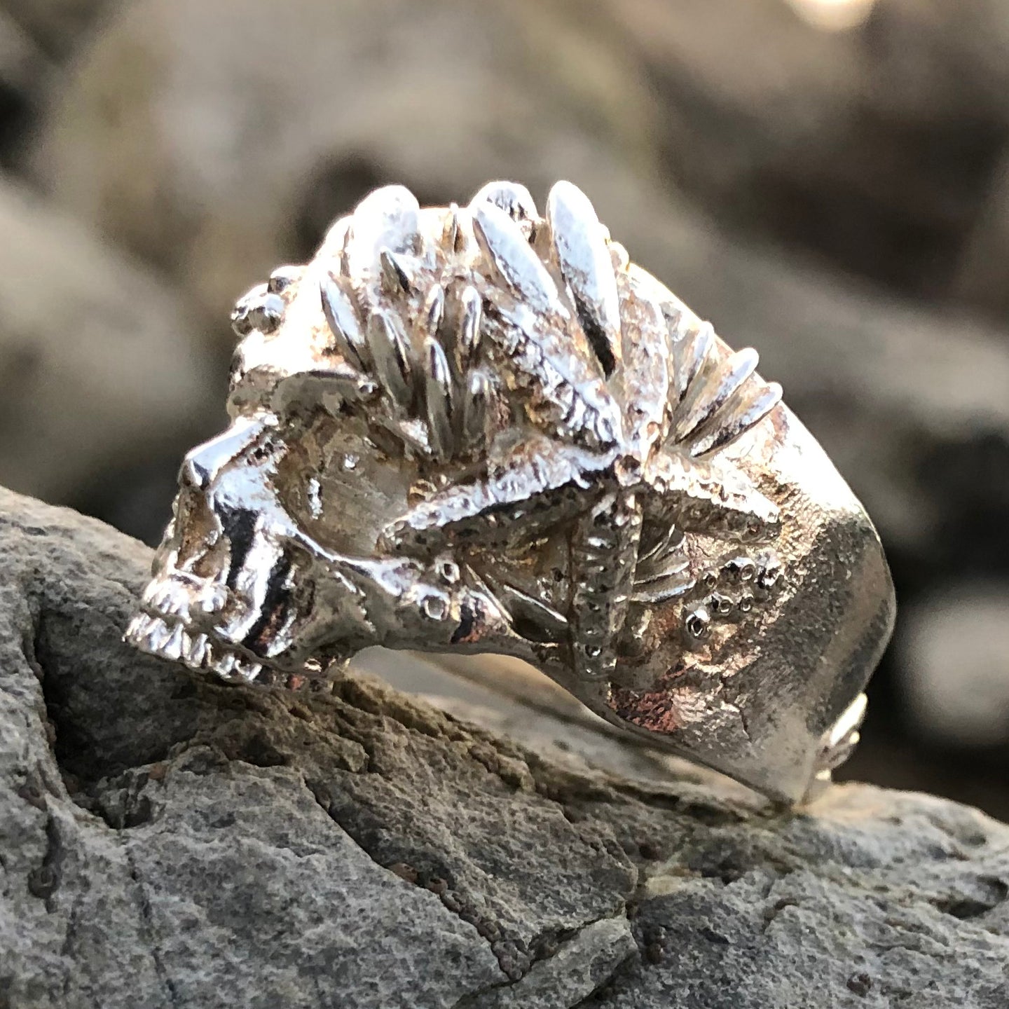 Mermaid Sealife Pirate Skull Ring