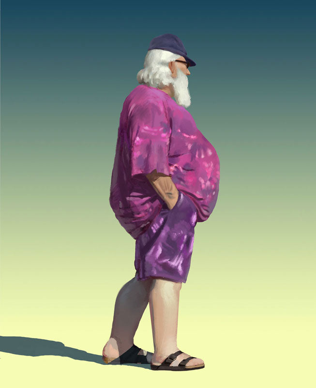 'santa on holiday' from #peopleofcrosswalks